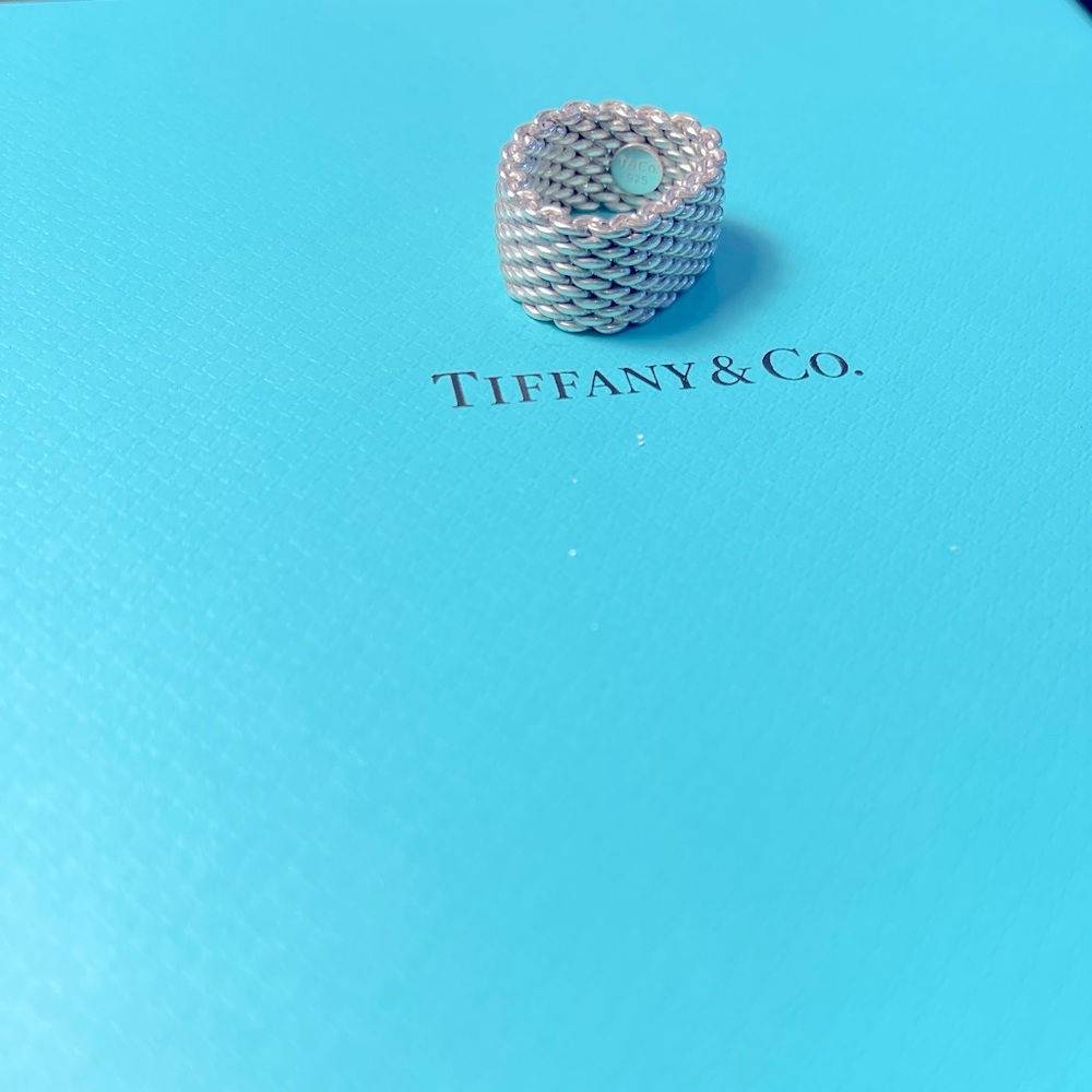 Tiffany sterling silver mesh ring
